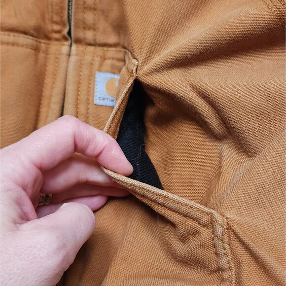 Carhartt Canvas Flannel Quilt Lined Insulated Jacket/Coat - Picture 5 of 8